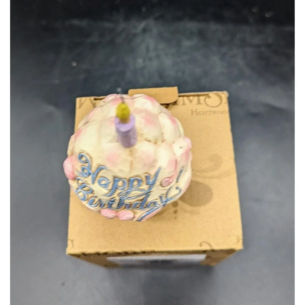 Jim Shore Mini Birthday Cupcake Figurine 4052066 W Box Hand Painted